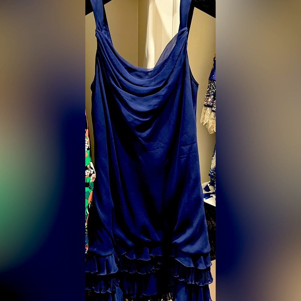 Royal blue ruffle dress